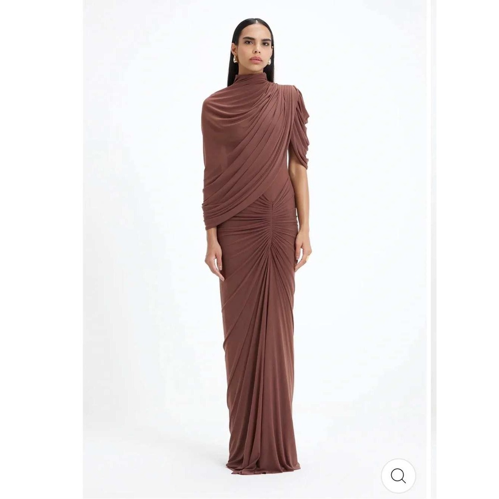 Deme by Gabriella Beth Dress Brown Maxi Dress 3XL US 14 Wedding Guest Formal